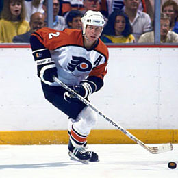 With the Flyers Howe was three times named to the NHL's First All-Star Team
